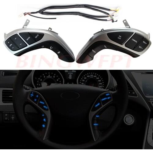For Hyundai Elantra 2012-2015 I30 Seven colors Multifunction Steering wheel button Audio and cruise control button Car steering