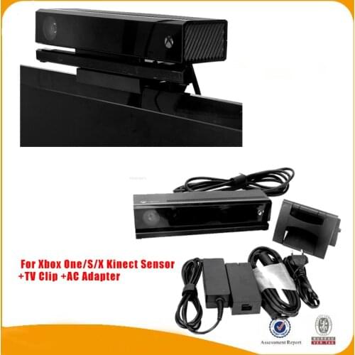For XBOX One S X Kinect 2.0 3.0 Version Movement Kinect Sensor + AC Adapter Power Supply For X BOX ONE Kinect Adaptor+TV Clip