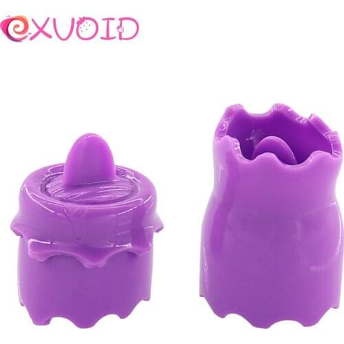 EXVOID Head Covers Egg Vibrator Cap AV Stick Vibrator Accessories AV Rod Head Cap Tongue Vibrators Silicone G Spot Massager