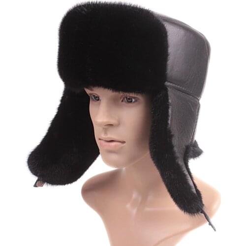 JIAMEILIDI Men's Mink Hats