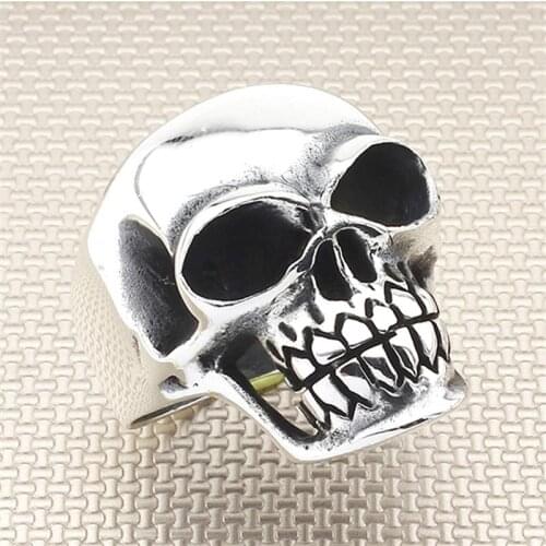 Skull Ring Handmade 925 Sterling Silver For Men For Women Gift For Him Mens Rings Turkish Jewelry
