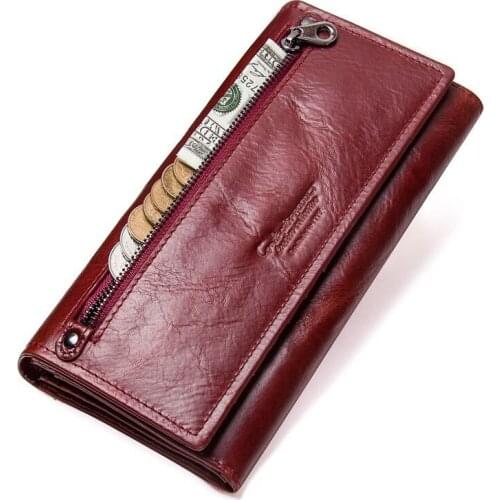 LONGXIOR Women's Red Wallets