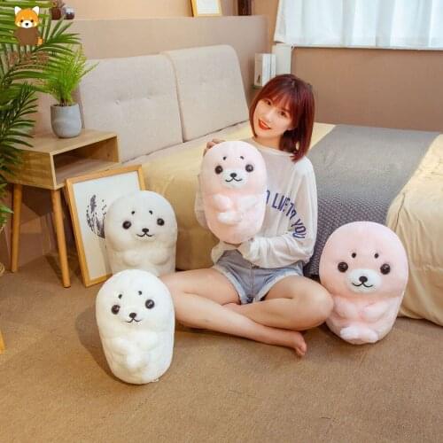 Cute 32/40cm plush sitting seal Round Pillow stuffed soft Soothe good quality Festival birthday christmas gift kid lover