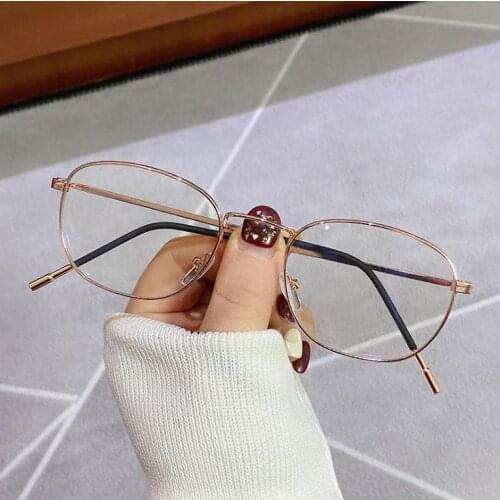 Fashion Small Round Glasses Frame Women Transparent Clear Lens Optical Eyeglasses Vintage Black Circle Metal Eyewear Super Light