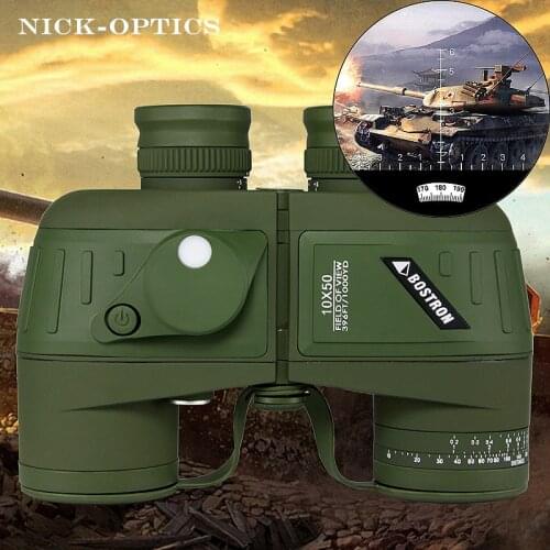 Germany Military binoculars Professional Waterproof Marine binocular High quality with Rangefinder and Compass Eyepiece focus