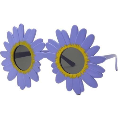 2021 new Cute Daisy Round Frame women Sunglasses men party Sun Glasses male Eyeglasses Sunflower Shades female Lens seabeach