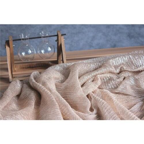 Pleated point texture pleat irregular silver silk dress wedding mesh designer clothing fabric designer fabric