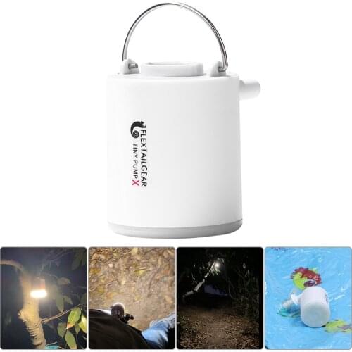 Camp Lamp LED Camping Light Outdoor 3 Modes with Air Pump Mini Electric Inflatable Pump Ultralight USB Charging Multifunctional
