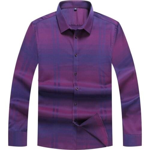 New 8XL 7XL 6XL 5XL New Fashion Brand Men Clothes Slim Fit Men Long Sleeve Shirt Men striped Casual Men Shirt Social