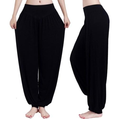 4 Colors Wide Leg Yoga Pants Plus Size Women Loose Pants Long Trousers for Yoga Dance M L XL XXL XXXL Soft Modal Home Pants 8
