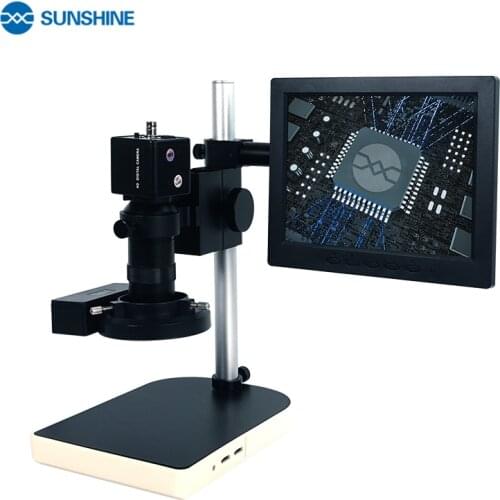SUNSHINE MS8E-01 Electronic Digital Microscope 21-135 times magnification HD Zoom 130W Professional Digital Microscope
