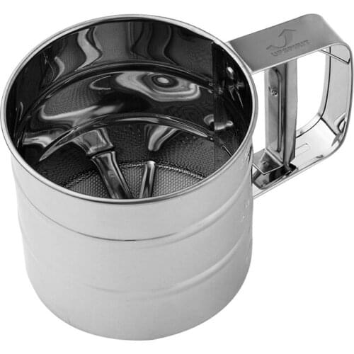 UPSPIRIT Brand New Stainless Steel Sieve Cup Powder Flour Mesh Sieve Baking Tools For Cakes Decorating Pastry Tools Bakeware