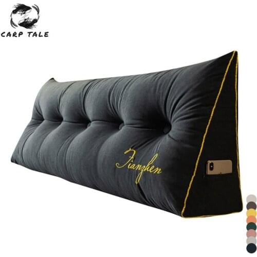 High-grade Luxury Simple bed cushion double sofa Multifunction Tatami Bed soft bag Removable Bed pillow for Sleeping 9 Colors