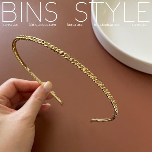 Free shipping Fashion womens Thin metal wind chain hairbands girls fashion headwear korea style headbands hair accessories