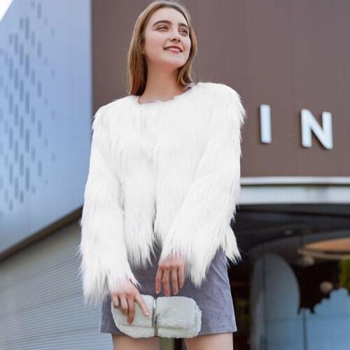 ZADORIN 2020 Winter Coat Women Colorful Hairy Faux Fur Coat Slim Long Sleeve Fluffy Fake Fur Jacket Ladies Coats Short Overcoat