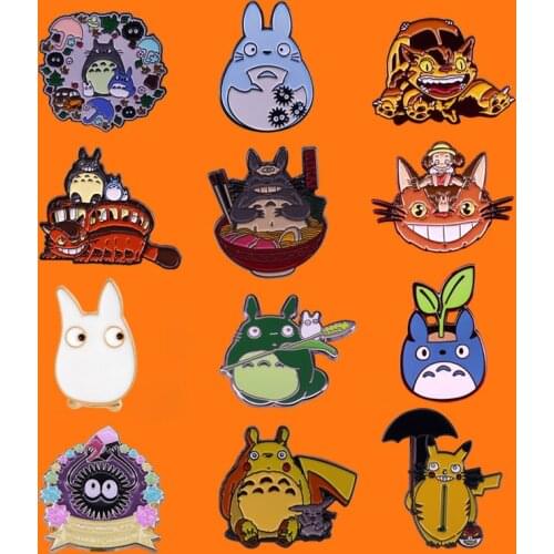 Cute Funny Animation Cats Enamel Pin Creativ Metal Cartoon Brooch Backpack Hat Bag Collar Lapel Badges Men Women Fashion Jewelry