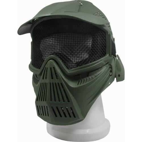 29x19x22cm Outdoor Full Face Metal Mesh Paintball Protection Mask 1pc Adjustable