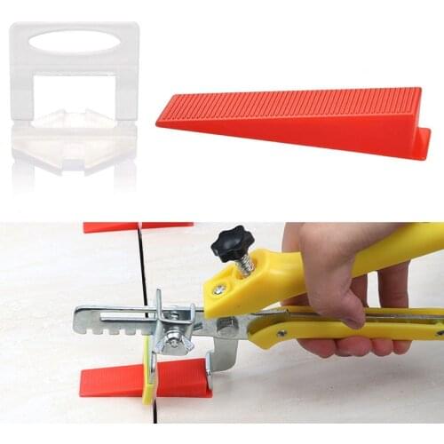 100pcs clips Tile Leveling System Leveling Spacers Clips Reusable Wedges for Leveling Porcelain Ceramic Marble