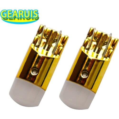 10X W5W led T10 3 smd 2016 fog lens golden body 30MA 194 W5W Car Interior Light Bulbs Map reading lights White Amber red 12V