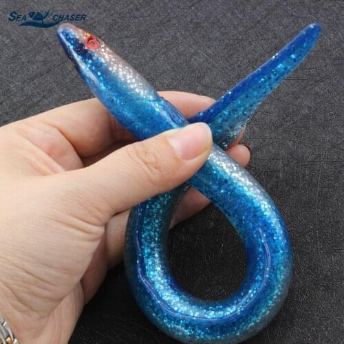 2pcs Fishing Lure eel Soft Professional 30cm 60g Artificial Bait Sea Deepwater fishing fish Baits Worms Stick Soft Baits