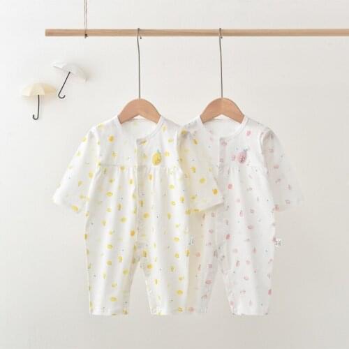 2021 long-sleeved thin spring baby clothes girl baby one-piece newborn baby romper summer outer wear suit