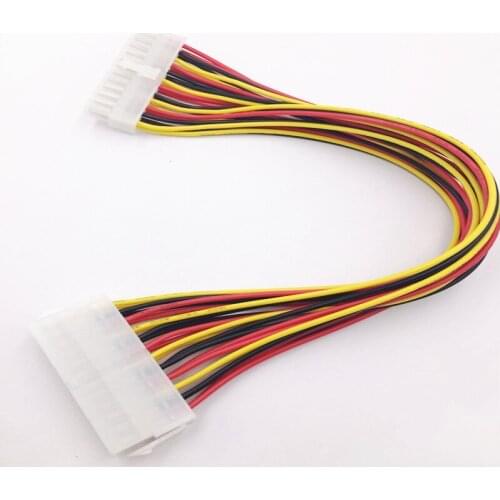 30cm 24Pin Power Supply Cable 20+4Pin Motherboard Adapter Extension Cables Cord Extended Line 18AWG for PC Computer Desktop NEW