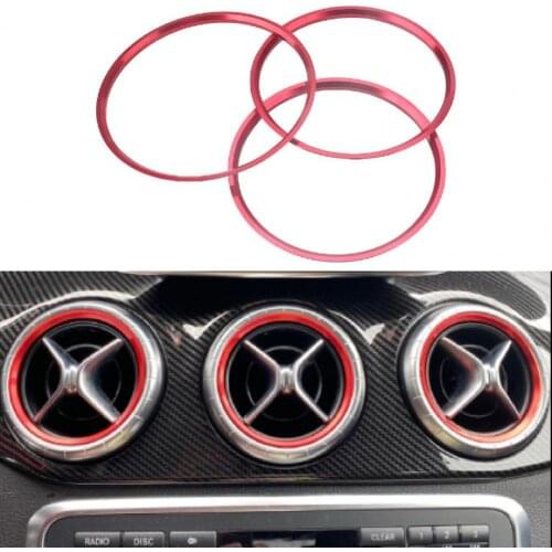 5Pcs High-quality Durable Air Conditioning Outlet Opening Cover Aluminium Alloy Air Outlet Ring Trim Sticker