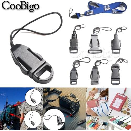 50pcs Detachable Buckle Black Plastic For Cell Phone Lanyard Worker Tag ID Card Holder Bag Accessories 7 Style Pick