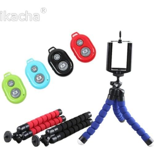 3in1 Car Phone Holder Wireless Bluetooth Remote Tripod Octopus Selfie Holder Stand Holder Mount for iPhone Samsung Xiaomi Lenovo