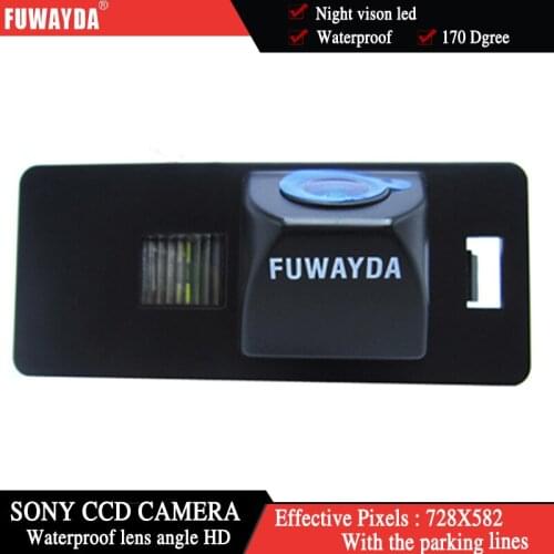 FUWAYDA night vision 170 lens angle wire LED Car rear parking camera for HD sony CCD AUDI A1 A4 (B8) A5 S5 Q5 TT / PASSAT R36 5D