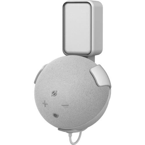 GGMM Outlet Wall Mount Stand Hanger for Amazon Alexa Echo Dot 4rd Gen Work with Amazon Echo Dot 4 , Holder Case Plug In Bedroom