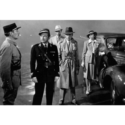 HUMPHREY BOG CASABLANCA KEYRINGSMUGS Silk Cloth Poster Art Bedroom Decoration