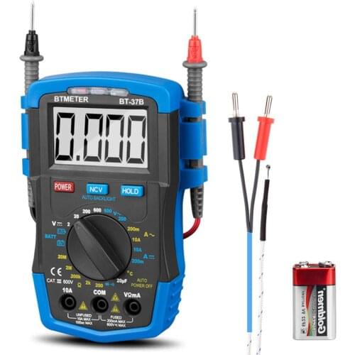 HoldPeak HP-37C True-RMS Digital Multimeter 6000 Counts Esr Tester AC DC Voltage Ammeter Current Ohm NCV Tester With Backlight