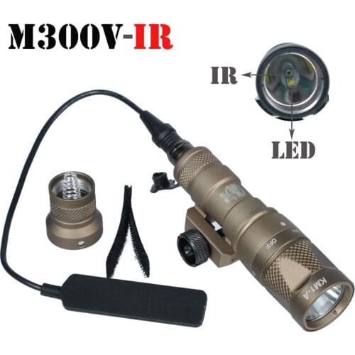 M300V IR Light White LED Light & IR Infrared Output with Remote Pressure Switch Scout Weapon Light Rife Hunting 20mm Rail