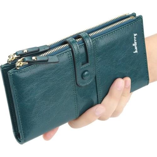 2020 Name Women Wallets Fashion Long Leather Top Quality Card Holder Classic Female Purse Zipper Brand Wallet For Women