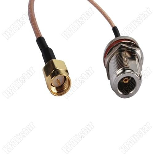 N Type Female Jack Bulkhead O-Ring to SMA Male Plug Straight RG316 Pigtail Cable Adapter RF Connector 15cm/30cm/50cm/80cm/1M/2M