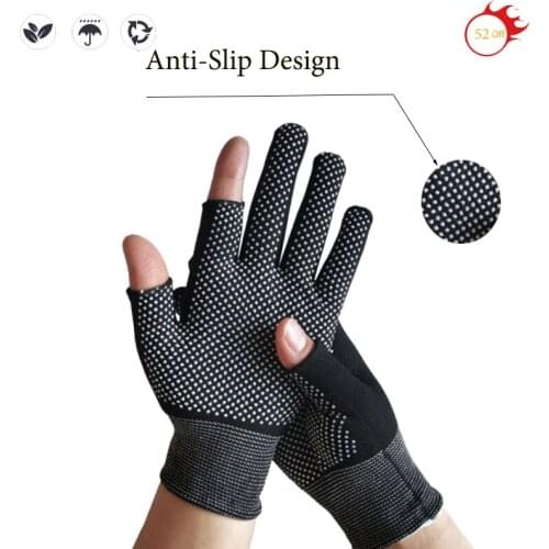 New Design Anti-Slip Fishing Gloves Outdoor Sports Breathable Guantes Sunscreen Antiskid Open/Half Fingers Cycling Gloves N0173