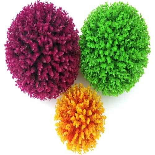 New arrive Green Grass Ball Plastic Plant Ornament Party Decoration Garden Decor Wedding Decor Artificial Flowers 10cm 20cm 30cm