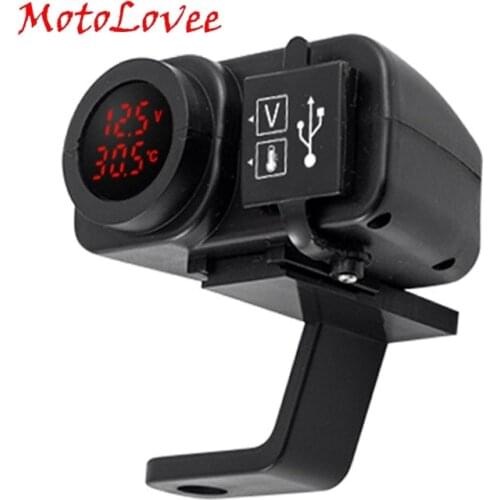 New Modified Waterproof Motorcycle Usb Charger Voltage Temperature Digital Display Dual Usb Mobile Phone Adapter Fast Chargers