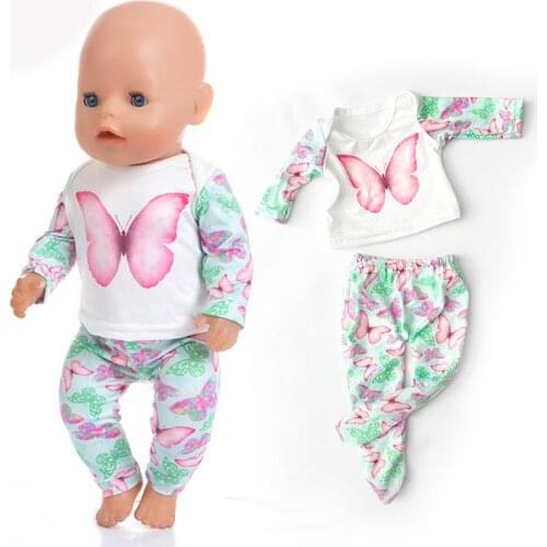 Leisure Buttrefly Set Fit For born baby 43cm Doll Clothes Doll Accessories For 17inch Baby Doll