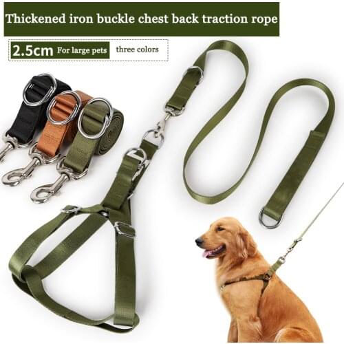 Golden Retriever Dog Medium and Large Pet Chain Large Dog Leash Belt Chest Strap Dog Walking Rope Medium Samoyed Pet Supplies