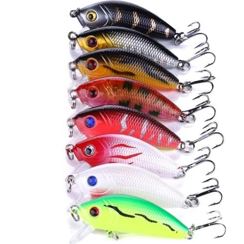 Sell Well Mini Japan 8PCS 5cm 3.6g Multi Swim Fishing Lures Artificial Hard Crank Bait topwater Wobbler Fishing Crankbait lure