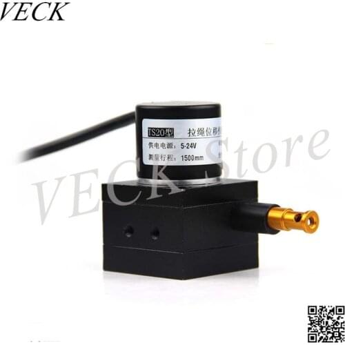 Pull Rope Pull Wire Type TS20 Displacement Sensor Increment Drawstring Encoder Pulsed Pull-rope Encoder DC5-24V 1000mm