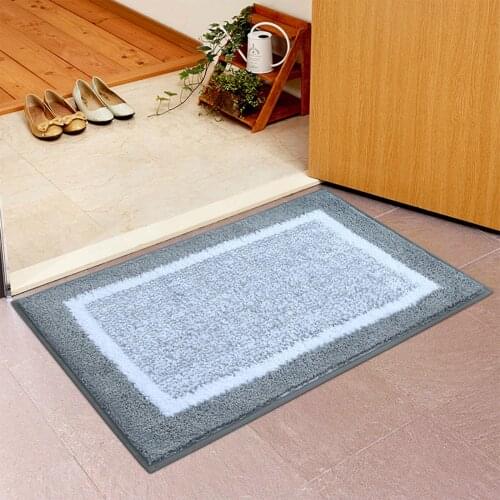 Fluffy Microfiber Bath Mat Non-Slip Rectangle Rug for Bathroom Bedroom Doorway Small Carpet Home Textile