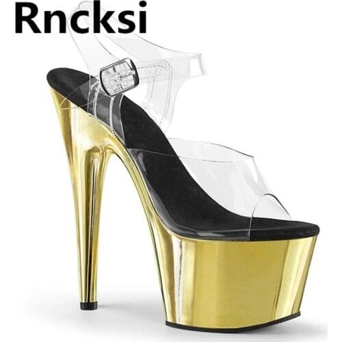 Rncksi 6 Color Women 15cm Sandals Pole Dance Party Shoes Night Club Party Sandals 15cm High Heels Platform Dance Shoes