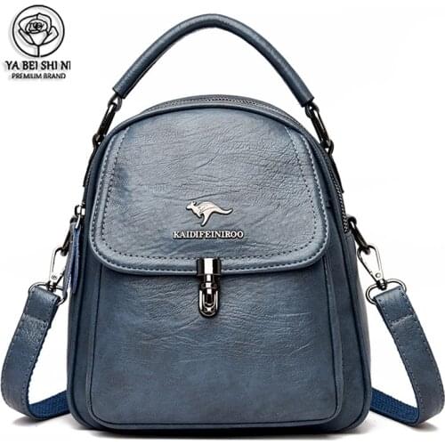 2021Female Backpack For Women Leather Backpack Multifunction women Travel Backpack Sac A Dos Femme School Bags For Teenage Girls