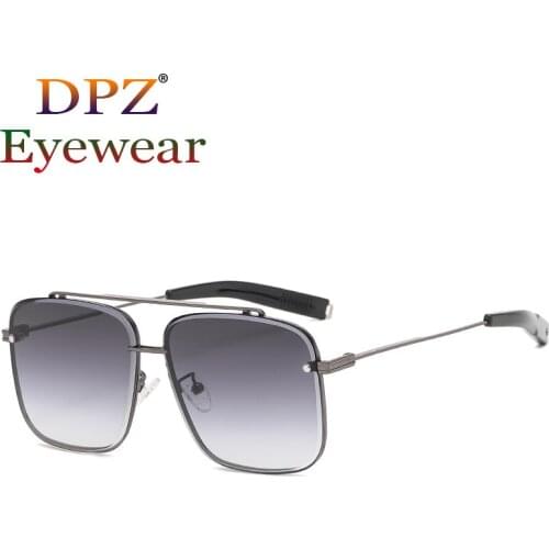 2021 Fashion Cool Unique Rimless Style Alloy Pilot Sunglasses Vintage Women Men Brand Design Sun Glasses Oculos De Sol