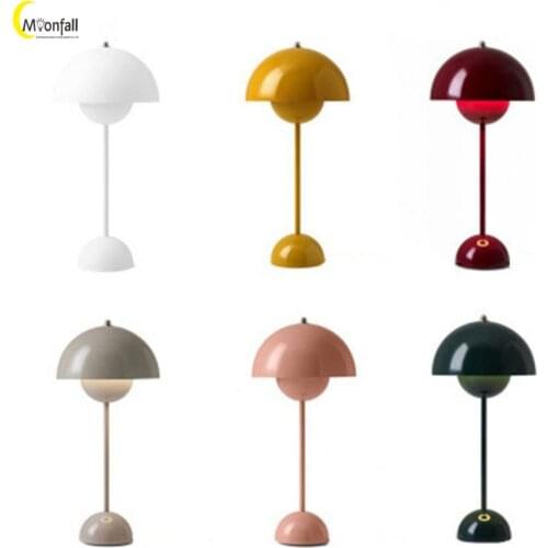 Cmoonfall Led Nordic Luminaria Bedside Desk Lamp Recargable Mushroom Bedroom Table Decoration Lampara Mesa De Noche Night Lights