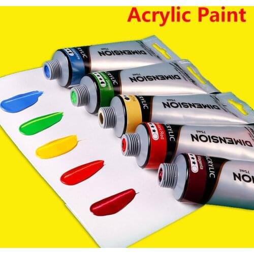 48-color 75ml Acrylic Paint Set Hose Waterproof Quick-drying Paste Pigment Hand-painted Creation High Plastic Acrylic Paint