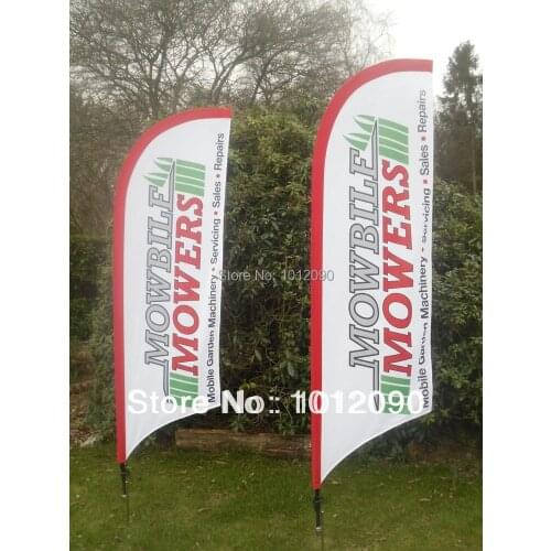 High Quality Both sSdes Printing Feather Flag with Free Shipping / Beach Flag / Logo Flag / Advertising Flag